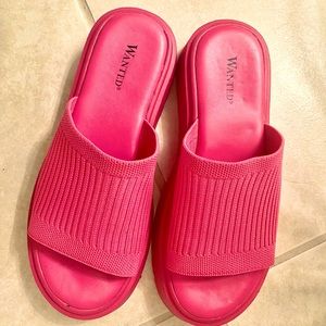 Hot Pink Sandals Wanted Brand